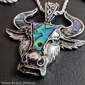 Antique Style Bull Necklace